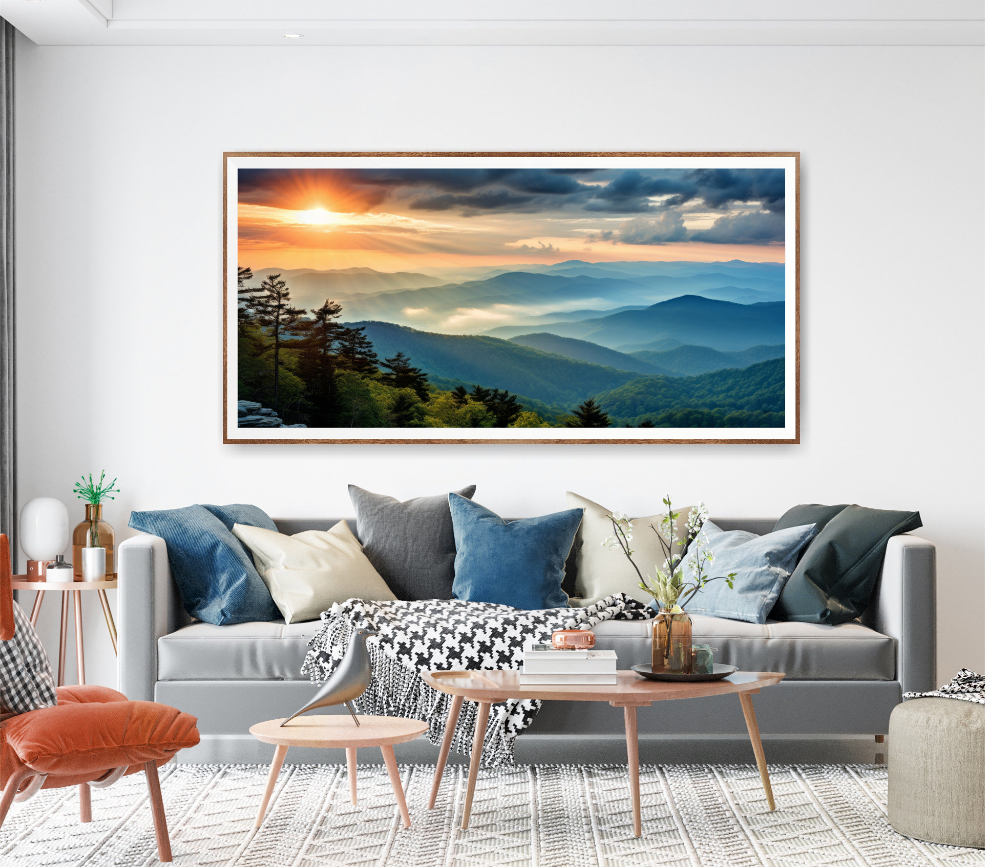 ART TERRITORY Blue Ridge Mountains Extra Large Panoramic Travel Posterr ...