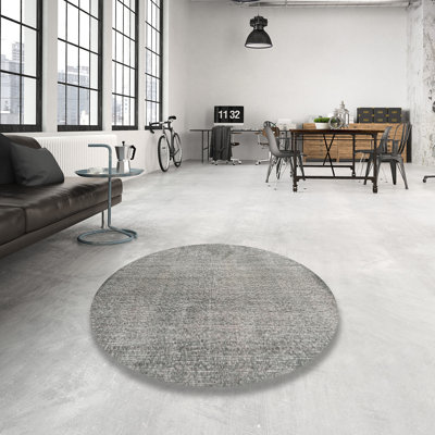 Tapis gris en laine