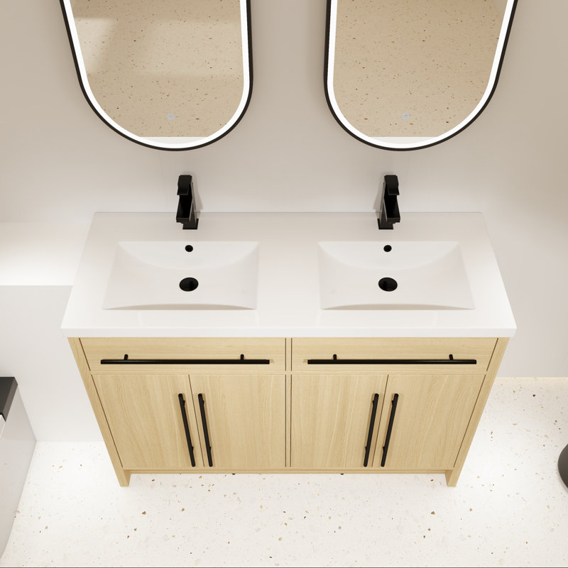 Meuble-lavabo 48 po en contreplaqué avec lavabo en résine, 48"