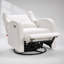Fauteuil inclinable électrique pivotant avec port USB, revêtement en polyester résistant, idéal pour le salon et la chambre, gris pâle-1648581894