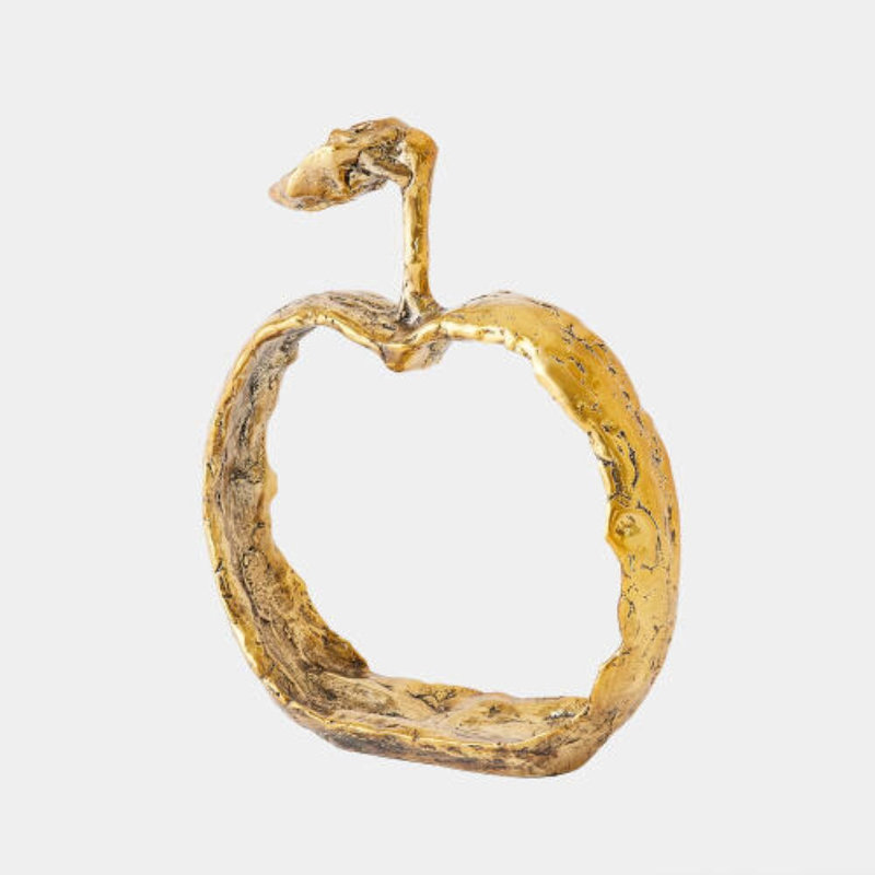 Fruit Silhouette Decorative Object, Metallic - Brass