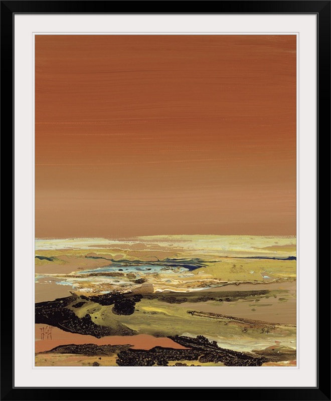 « i » par kelsey hochstatter, reproduction d’art So Quietly, H 23 po x l 20 po x P 1 po, Cadre noir