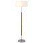 Lampe sur pied 62 tons à deux tons abat-jour tambour en chêne rustique nickel poli Olie-1424983187