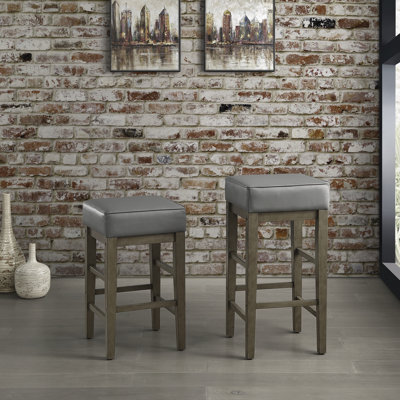 Tabouret de bar rembourré en similicuir Duffield