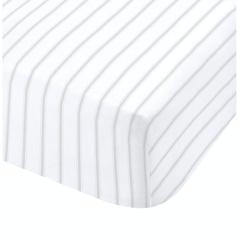 Ticking 132 Thread Count Fitted Sheet, Kingsize (5')