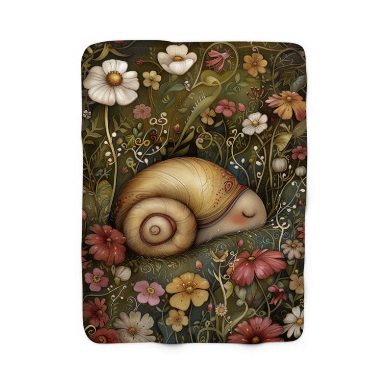 Couverture adorable pour escargot endormi, L 80 po x l 60 po