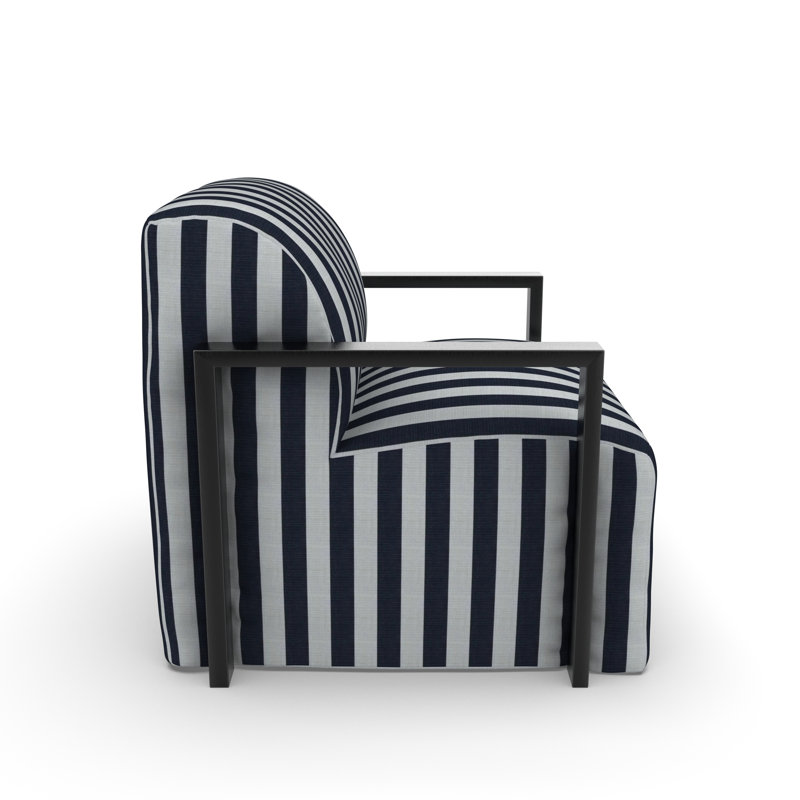 Chaise longue rembourrée en aluminium avec tissu Sunbrella, Sunbrella® Brume expressive