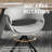 Modern Swivel Upholstered Dining Chairs Faux Leather Side Chairs with Metal Legs