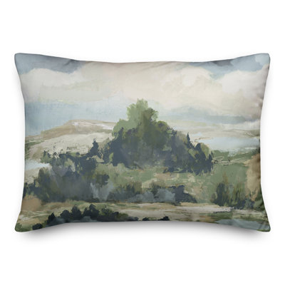Coussin intérieur / extérieur bleu marine Choppy Landscape