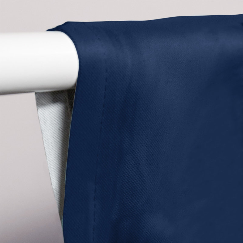 Room Darkening Curtain Single Panel, Los Angeles Baseball Blue/Orange/White