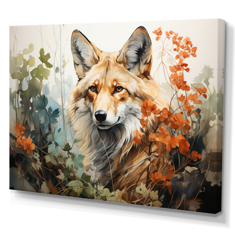 «Bivan Fox Wilderness Observer», art mural encadré, H 12 po x l 20 po x P 1 po, Toile tendue