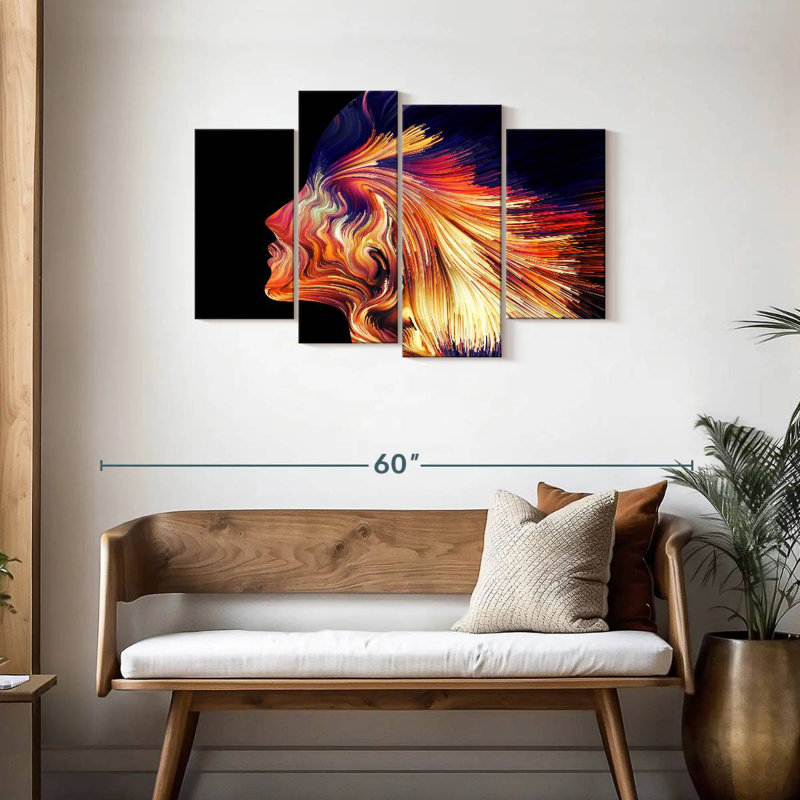 Leisha Dynamic Abstract Profile, 27'' H x 43'' W