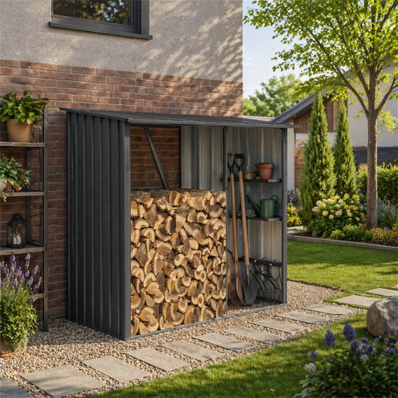 Support à bois d'extérieur 3 pi x 5 pi Meta
