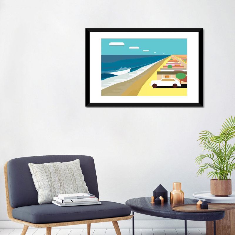 « fêtes camp », reproduction sur toile, Papier d'art encadré noir, Blanc, H 16 po x l 24 po x P 1 po