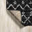 Kateshia Moroccan HYPE Boho Vintage Diamond Black/Ivory Rug-429300065
