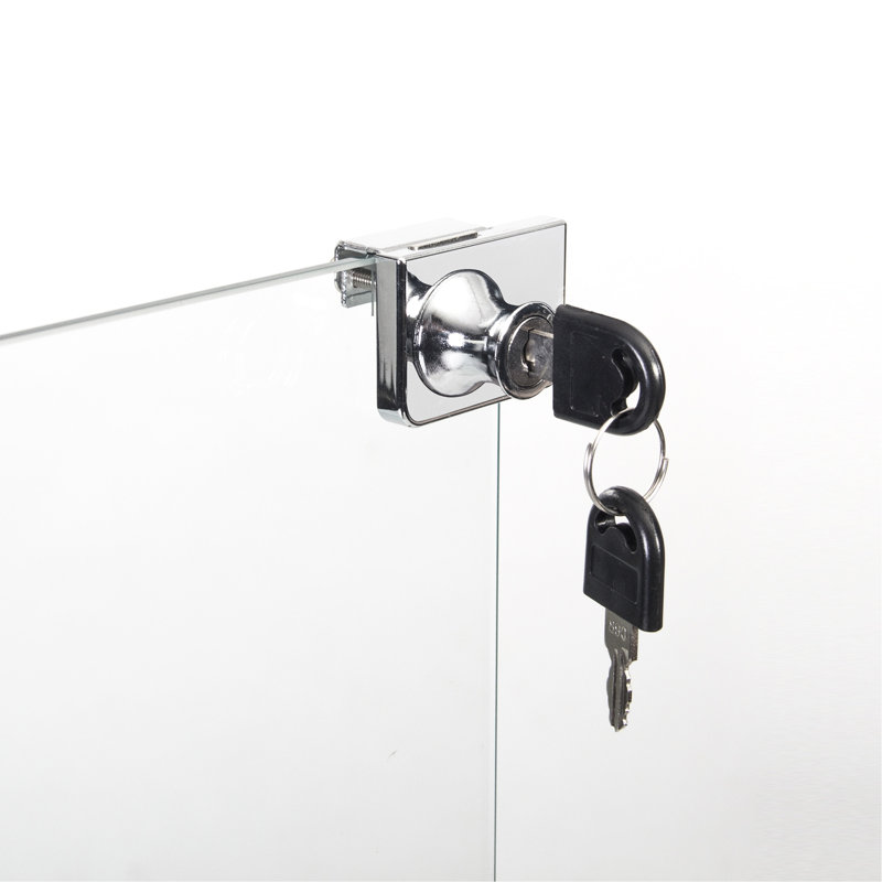 Versatile Three-Shelf Glass Cabinet For Display And Storage, Enhancing Functionality And Style., Black