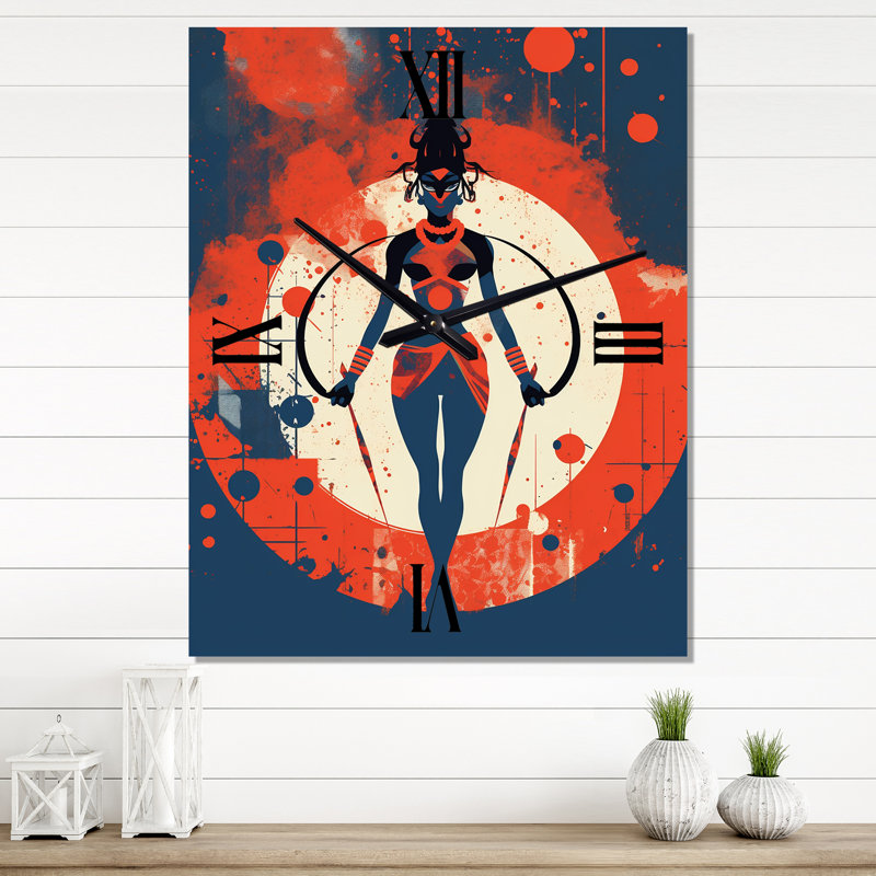 Horloge murale surdimensionnée Kali Tantric, Grand