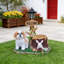 Charmante statue de jardinière en forme de lanterne solaire pour chien, parfaite pour la décoration extérieure et l'éclairage nocturne.