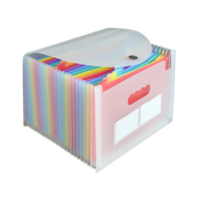 Expanding File Folder 24 Pockets Accordian File Organizer Portable Document Organizer