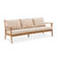Ensemble de conversation pour patio en bois massif 5 personnes Weslyn-321248727