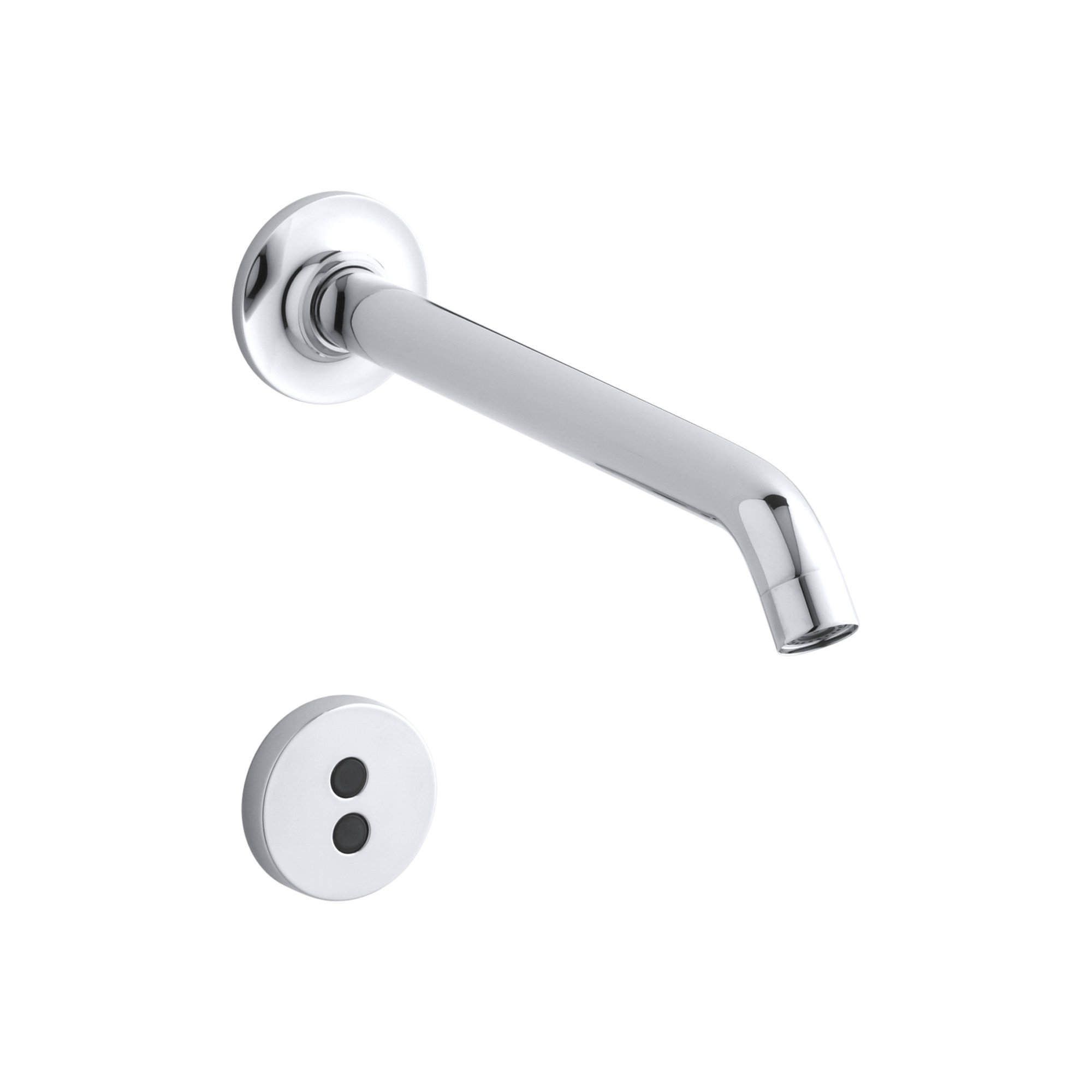 Purist Wall-Mount Commercial Bathroom Sink Faucet Trim with 8-1/4" 35-Degree Spout and Insight Technology, Polished Chrome
