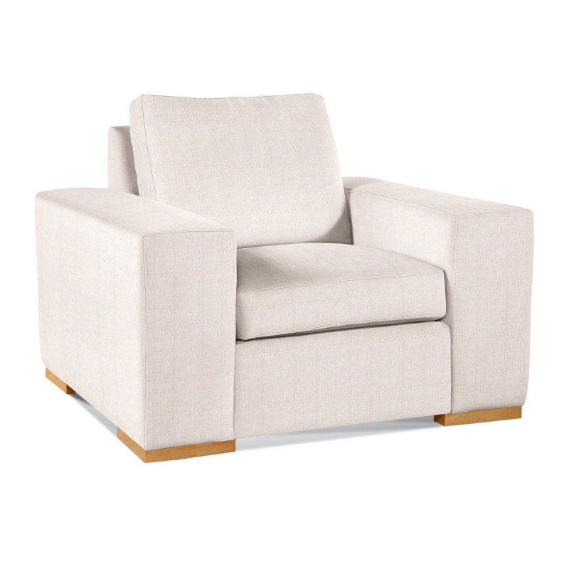 Memphis Armchair, White Sugar Performance; 0863-91, Honey