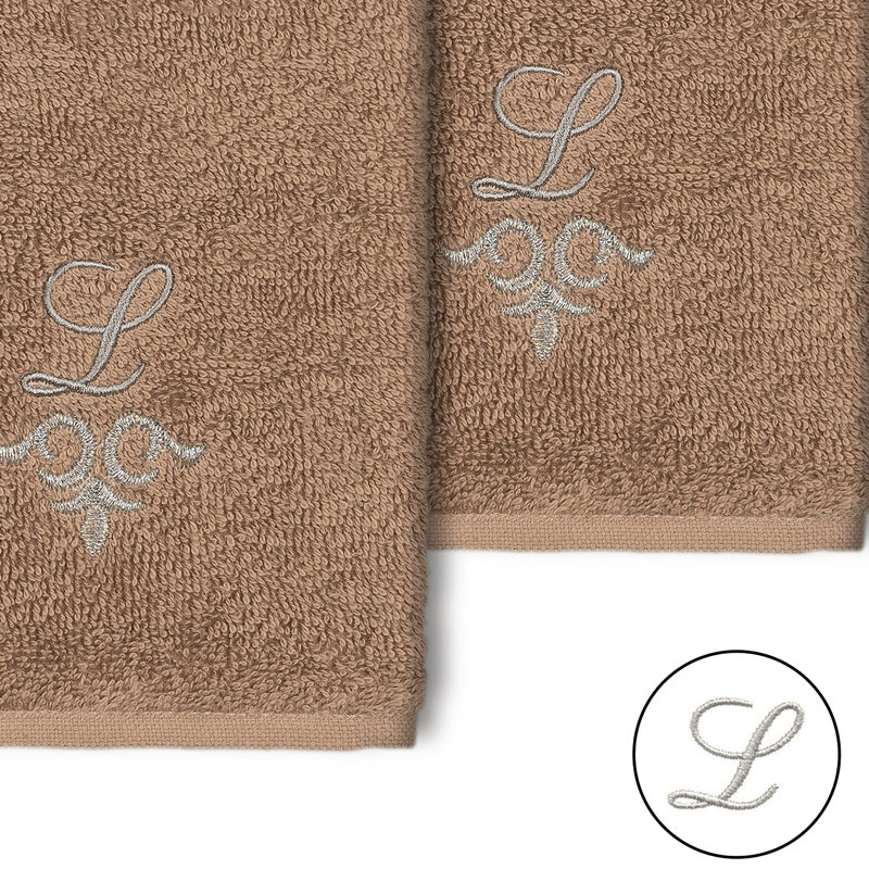 Monica Turkish Cotton Washcloth, Latte, L