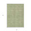 Tapis extérieur lavable floral vert 10 pi x 14 pi bleu et ivoire