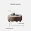 Italian round microcrystalline stone coffee table