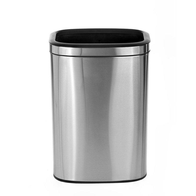 Steel Open Trash Can - 10.5 Gallons