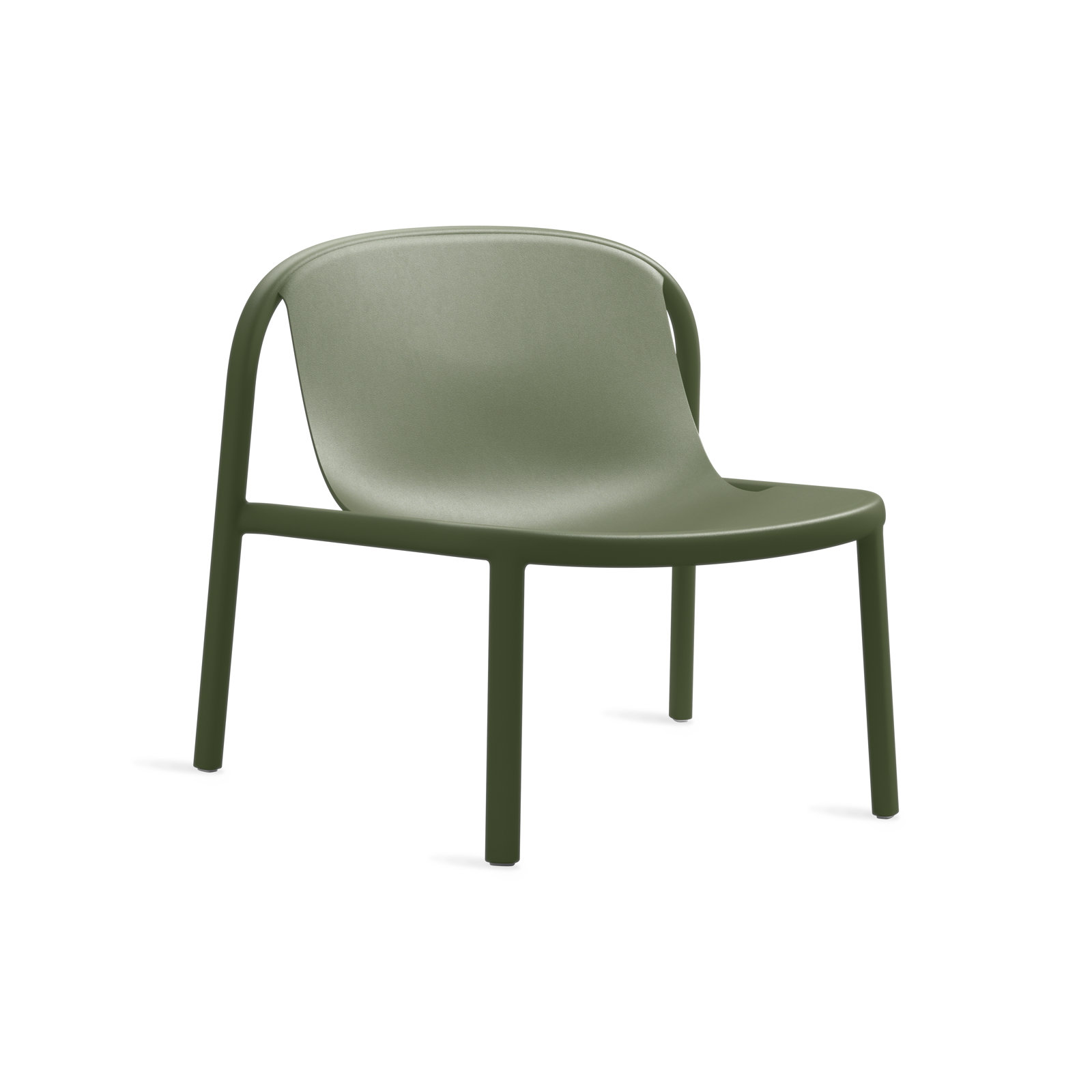Decade Outdoor Armless Lounge Chair, Green