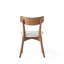 Chaise de salle à manger moderne en bois d'hévéa avec siège rembourré Hana-429509306-429509308