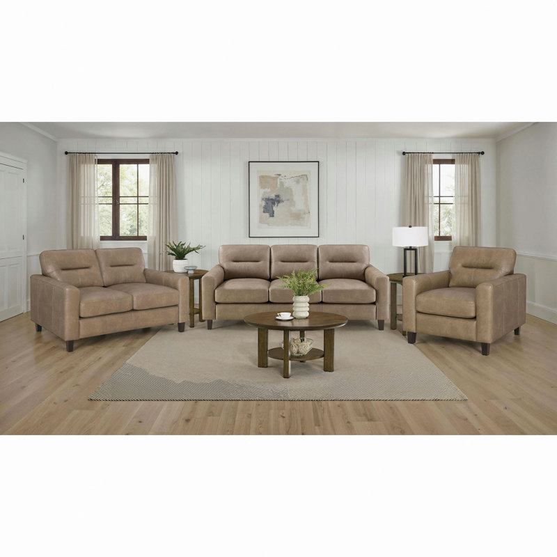 Fauteuil d'appoint Remington, Similicuir brun