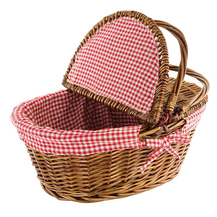 Cotton Picnic Basket , Service for 2