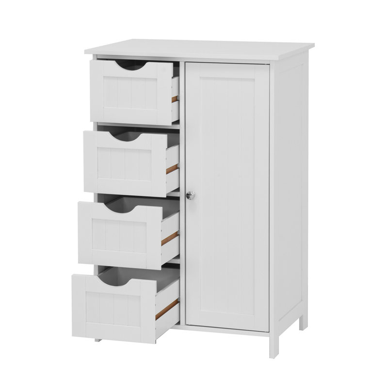 Armoire de rangement de salle de bain durable avec tablette réglable et plusieurs tiroirs pour une organisation et une efficacité accrues de l'espace