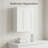 White Solid Wood Wall Cabinet with Soft-Close Doors & Adjustable Shelves - 24" Double Door Storage Cabinet-1284046393