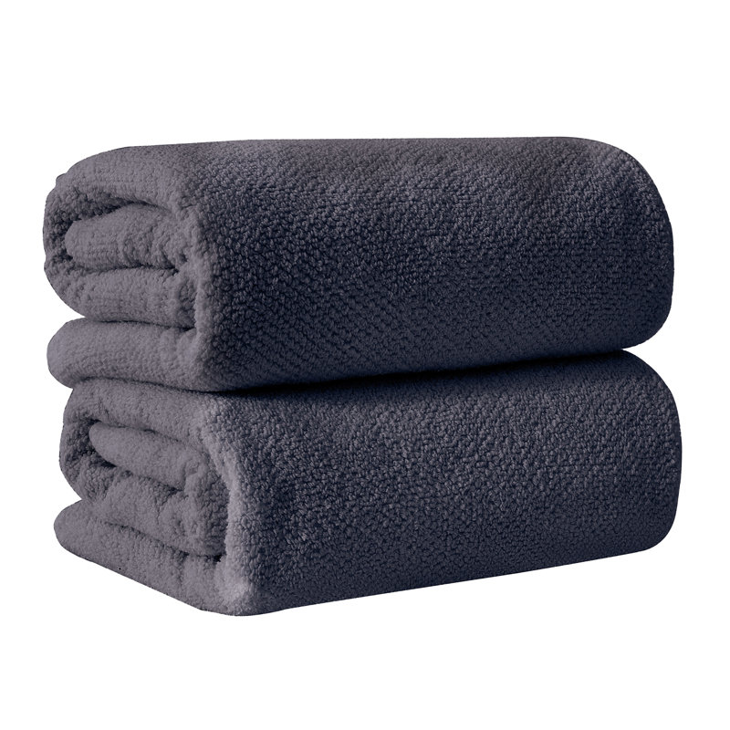 100% Cotton Textured Bath Sheet, Bath Sheet - 2 Pack, Stone Blue