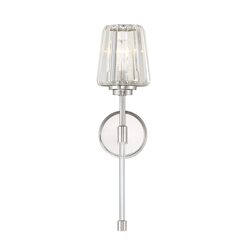 Tenisha Metal Wallchiere in Polished Nickel, Polished Nickel