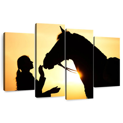 Cheval et fille Brampt
