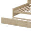 Lit de jour en bois avec tablettes de rangement et lit gigogne