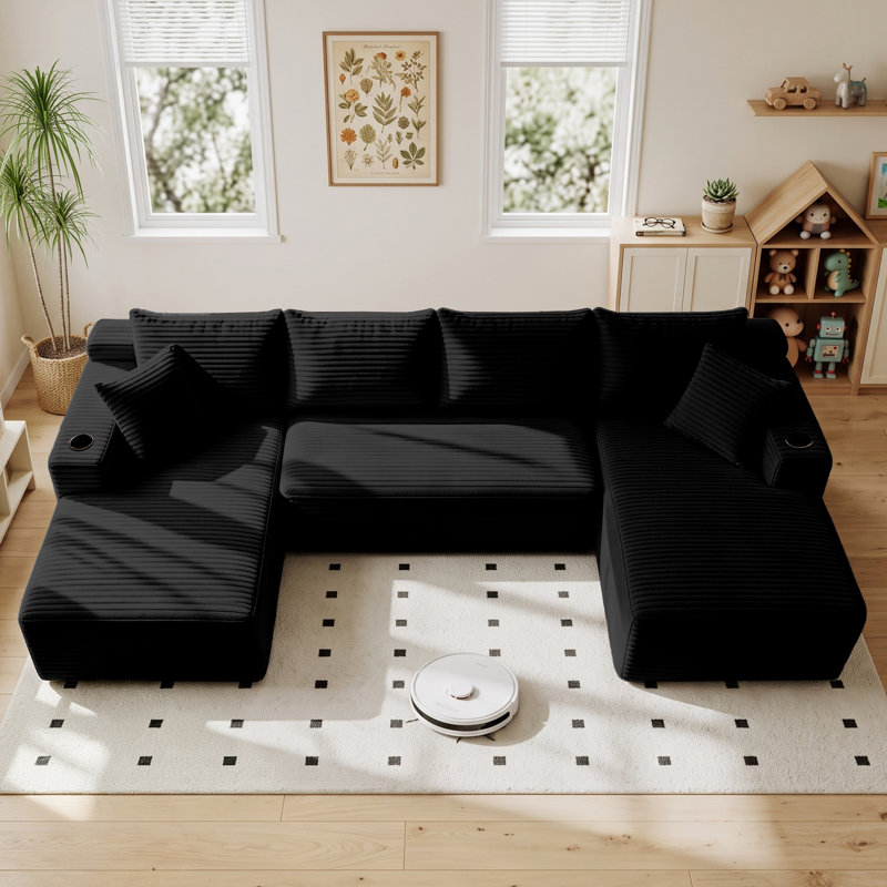 Canapé modulaire Boneless, Noir