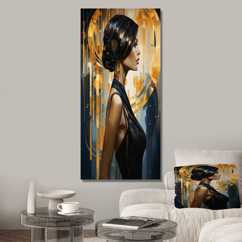 «Sapphire Woman Elegance I», art sur toile, Toile tendue, 32" H x 24" W