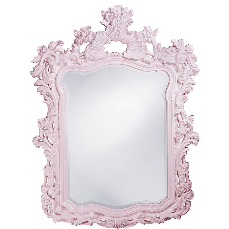 Cilegon Ornate Framed Wall and Vanity Mirror, Lilac