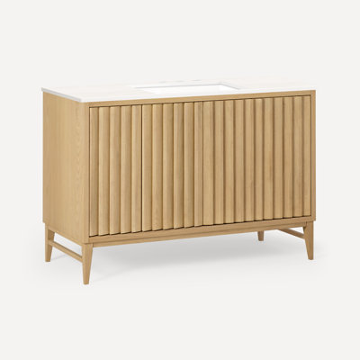 Meuble-lavabo 48 po avec comptoir en pierre de quartz Sinca