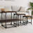 17 Storeys Nesting Coffee Tables 3 Pcs Smoked Oak Engineered Wood