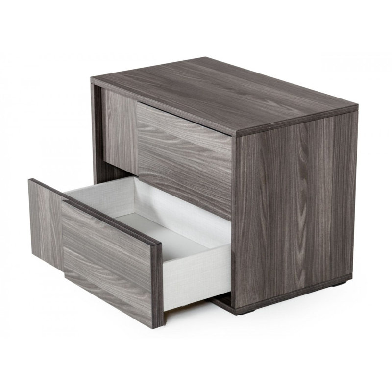 Bernhardiene 26.75'' W Nightstand, Elm Gray