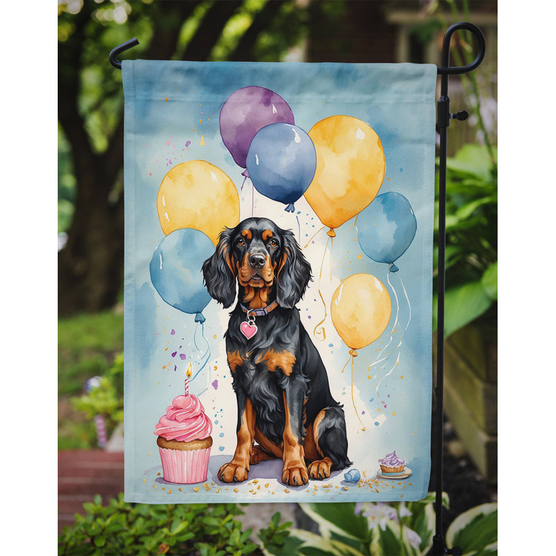 Drapeau de jardin «Happy Birthday», Setter Gordon