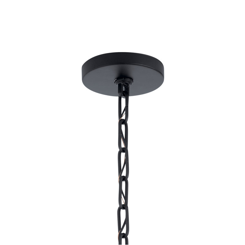 Luminaire suspendu géométrique à 4 lumières, Noir