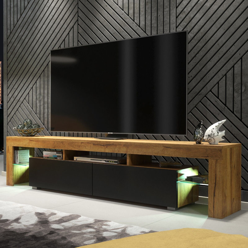 Cania TV Stand for TVs up to 65", Oak/Black