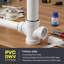 Drain en PVC double 1-1 / 2 en PVC blanc avec raccord en Té et raccord d'évacuation en PVC (paquet de 25)